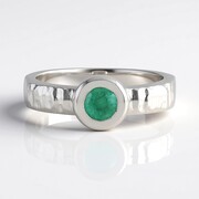 Anello in argento con Smeraldo Colombiano
