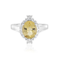 Bague en argent et Béryl jaune (Adela Silber)