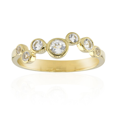 Anello in argento con Topazio Bianco