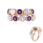 Anello in argento con Pietra di Luna Bianca (KM by Juwelo)