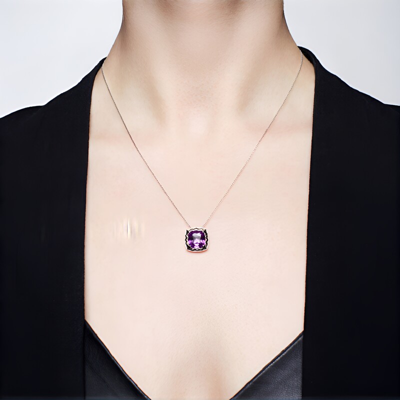Amethyst Silver Pendant (Pallanova)