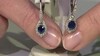 Boucles d'oreilles en or et Saphir bleu de Ceylan