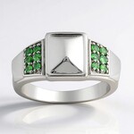 Anello in argento con Tsavorite del Kenya (Remy Rotenier)