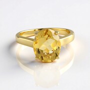Zilveren ring met een champagne kwarts