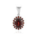 Zilveren hanger met een Mozambique granaat