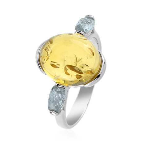 Baltischer Bernstein-Silberring (dagen)