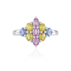 Ceylon Pink Sapphire Silver Ring