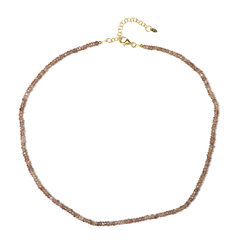 Pinkfarbener Zirkon-Silberhalskette