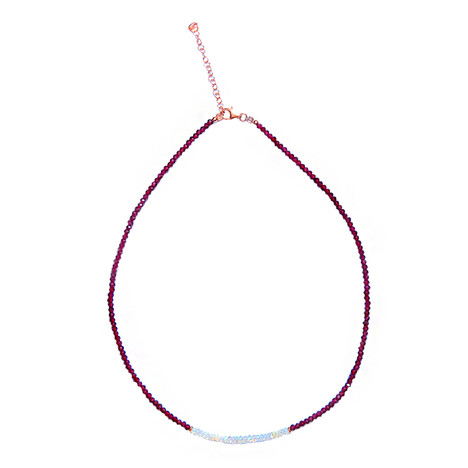 Collana in argento con Granato Magenta