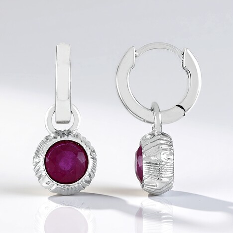 Orecchini in argento con Rubino Bemainty