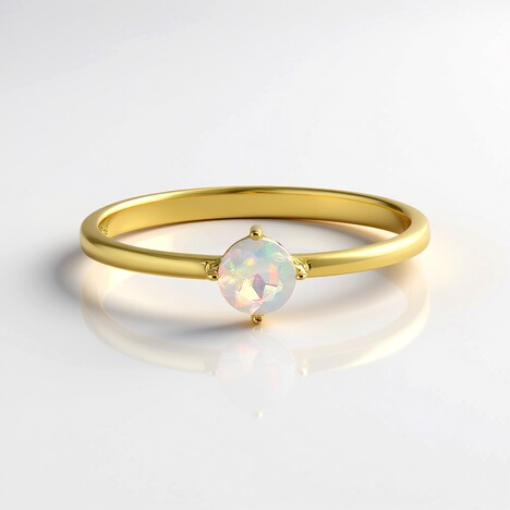 Anello in argento con Opale di Welo
