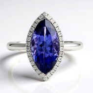 Bague en or et Tanzanite AAA (CIRARI)