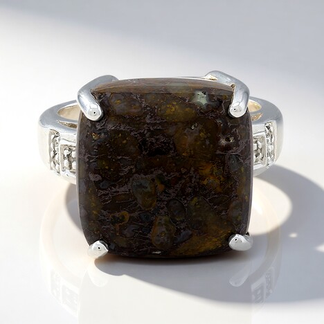 Anello in argento con Quarzo Dinosauro