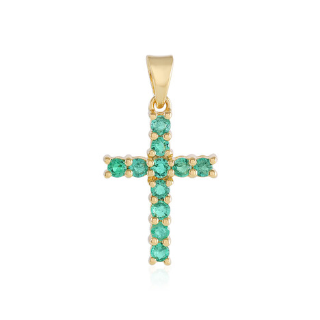 Russischer Smaragd-Silberanhänger