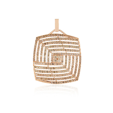 Colgante en oro con Diamante chocolate I2 (KM by Juwelo)