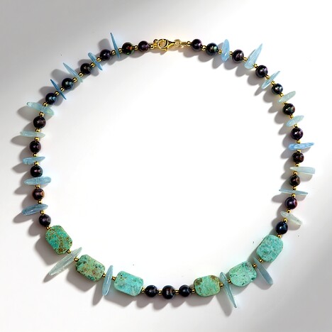 Collana in argento con Turchese Peruviano