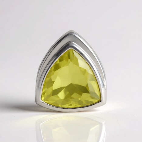 Ciondolo in argento con Quarzo Ouro Verde (MONOSONO COLLECTION)
