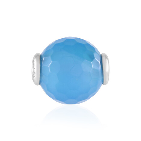 Blue Agate Silver Pendant (MONOSONO COLLECTION)