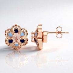 Orecchini in argento con Quarzo Rosa