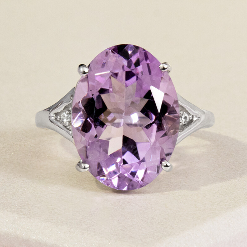 Anillo en plata con Amatista Rosa de Francia