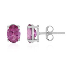 Boucles d'oreilles en argent et Topaze rose