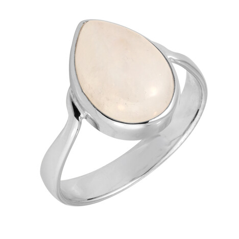 Zilveren ring met een Witte Labradoriet