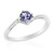 Bague en argent et Tanzanite non chauffée