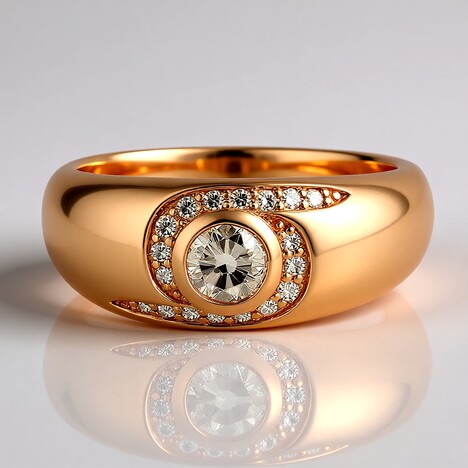 Anello in oro con Diamante Rose de France VS1 di Argyle (Annette)