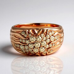 Anello in oro con Diamante Rose de France SI1 di Argyle