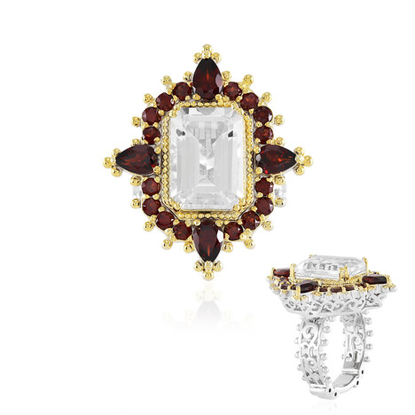 Weißer Quarz-Silberring (Dallas Prince Designs)