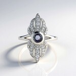 Anello in argento con Tanzanite (non riscaldata)