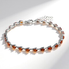 Bracelet en argent et Citrine Madère