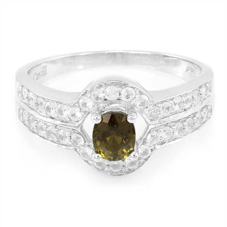 Kupfer-Turmalin-Silberring