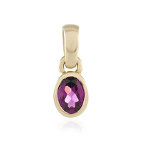 Colgante en oro con Granate Magenta