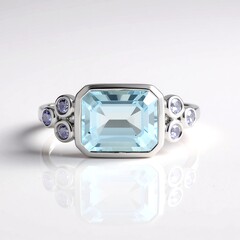 Anello in argento con Topazio Blu Cielo