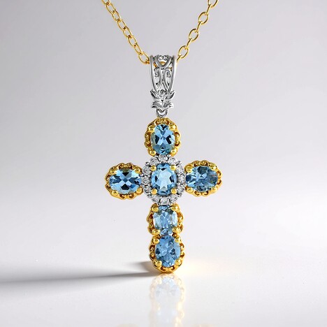Collana in argento con Acquamarina (Gems en Vogue)