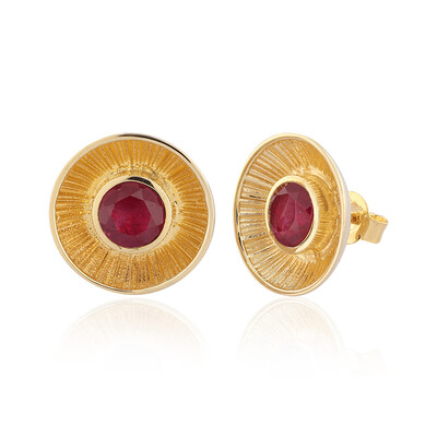 Madagascar Ruby Silver Earrings (de Melo)