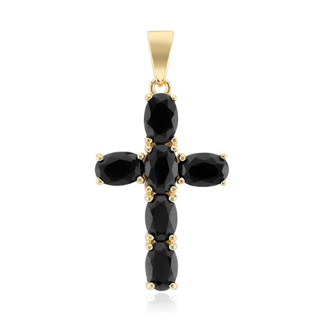 Zilveren hanger met zwarte saffieren