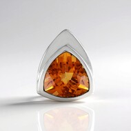 Ciondolo in argento con Quarzo Arancione (MONOSONO COLLECTION)