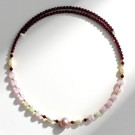 Collana rigida in acciaio con Perla d'Acqua Dolce Pesca (Riya)