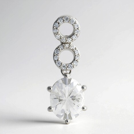 Ciondolo in argento con Danburite