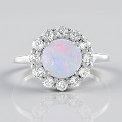 Anello in argento con Opale di Welo