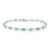 Green apatite Silver Bracelet