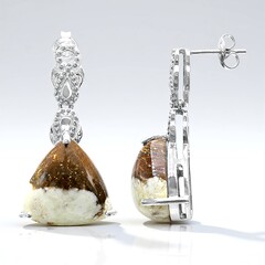 Orecchini in argento con Magnesite