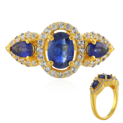 Zilveren ring met een kyaniet