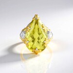Anello in argento con Quarzo Ouro Verde (Gems en Vogue)