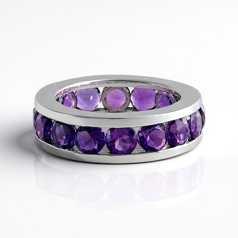 Anello in argento con Ametista Siberiana
