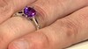 Zilveren ring met een Siberische amethist