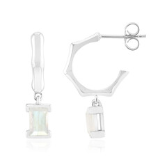 Orecchini in argento con Pietra di Luna Arcobaleno (SAELOCANA)