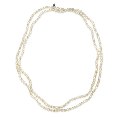 Zilveren halsketting met zoetwater kweekparels (TPC)